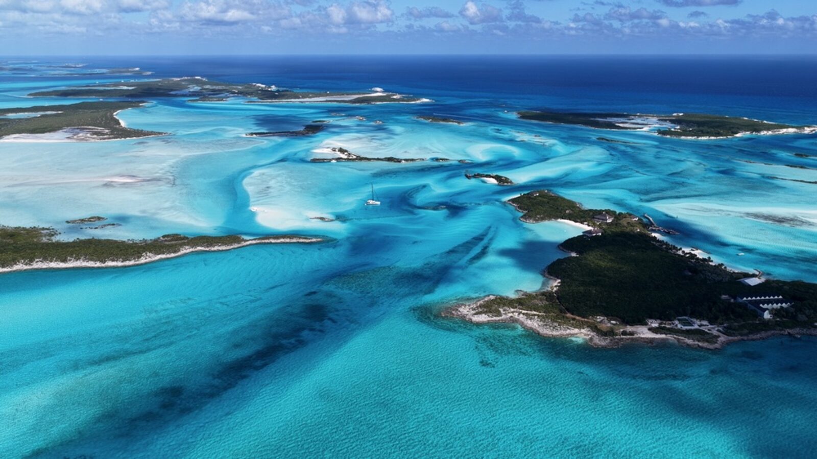 Crystal turquoise waters of The Bahamas