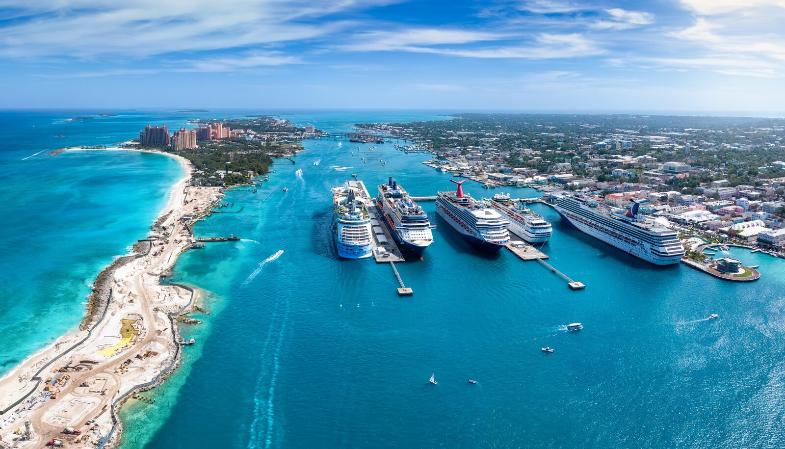 Nassau Cruise Port with cruise ships