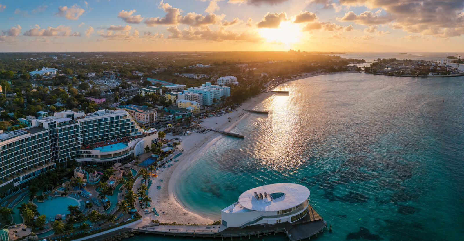 Junkanoo Beach at sunset, Nassau