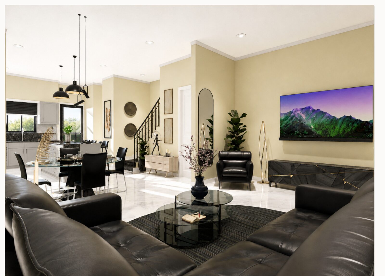 Three bedroom residence interior